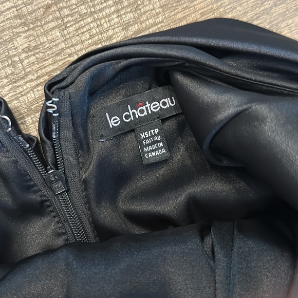 Black ruched dress mid length - Picture 3 of 4